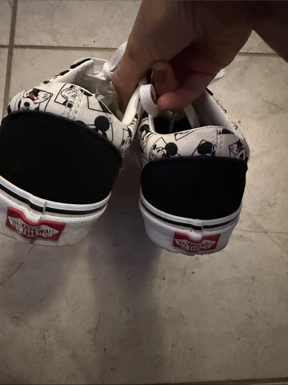 Vans Black & White Mickey Mouse Old Skool Sneakers - Picture 5 of 6